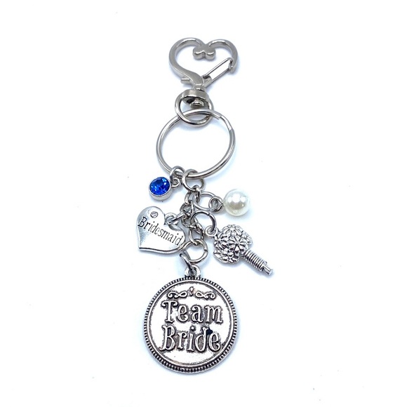 Bridesmaid Keychain Bag Charm Team Bride - Picture 4 of 6